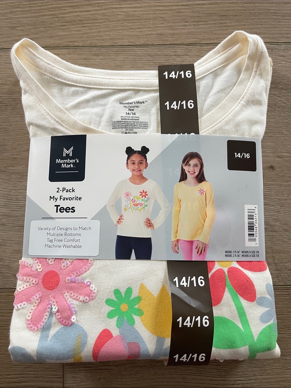 Member's Mark Girls' Yellow Long-Sleeve Tee - 14/16
